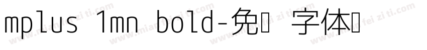 mplus 1mn bold字体转换